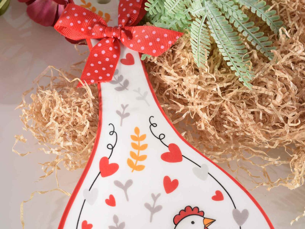 Poggiamestolo ceramica Gallinella - immagine 2