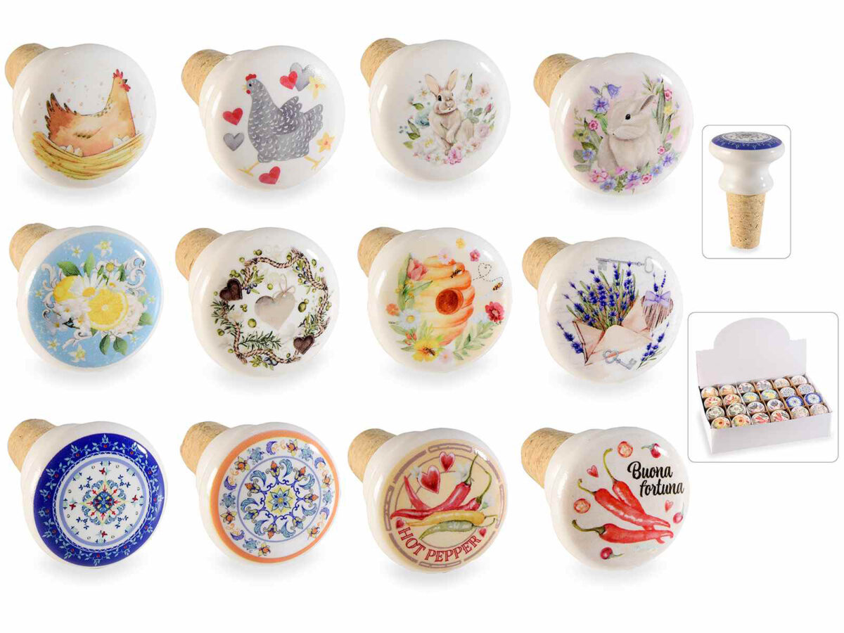 Tappo Sughero e Ceramica Decorata - immagine 3