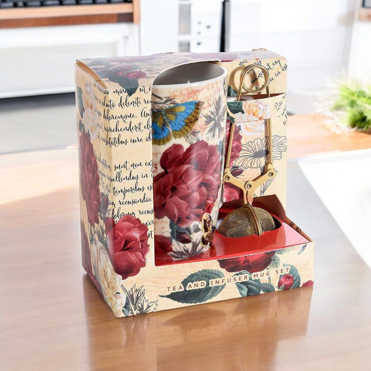 Set Tazza in Porcellana e Infusore