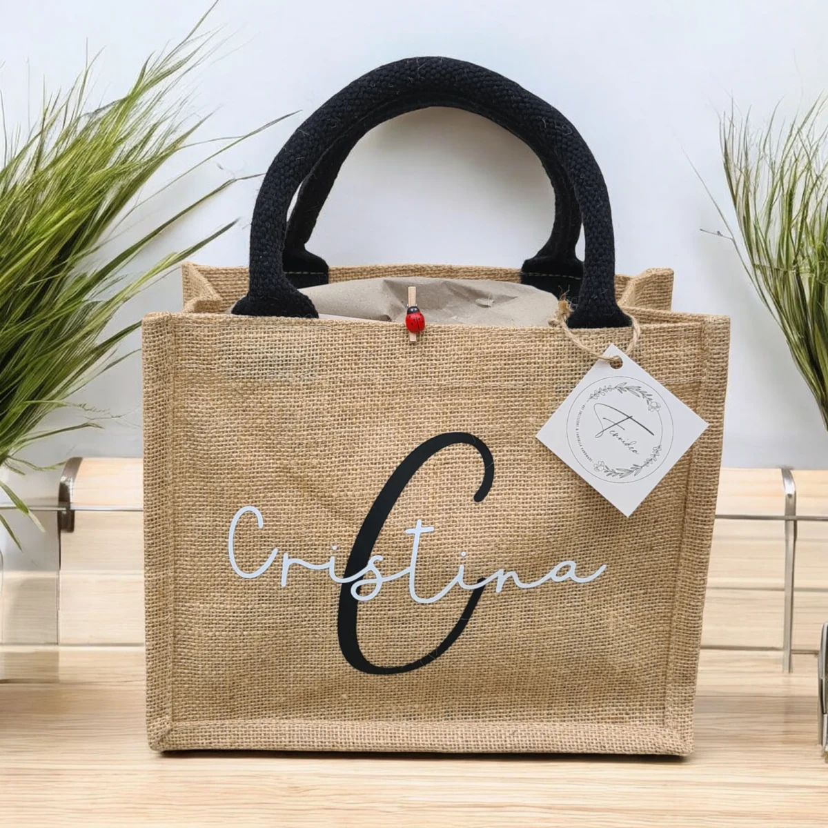 Borsa in juta personalizzata - immagine 5