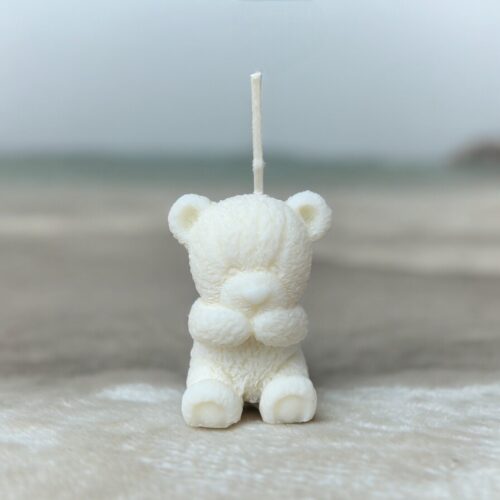Candela Orsetto in cera di soia naturale