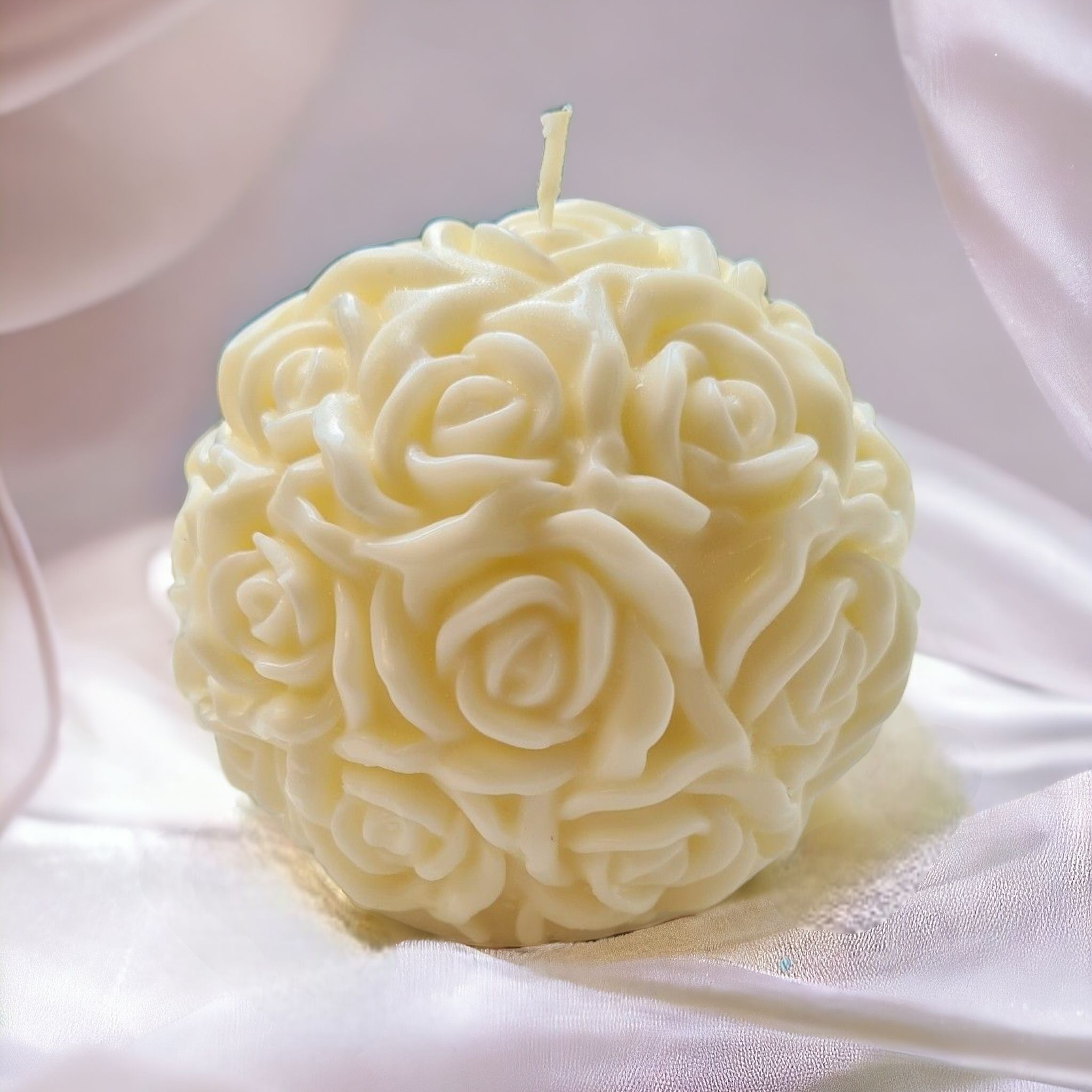 Candela Mazzo di Rose in cera di soia naturale