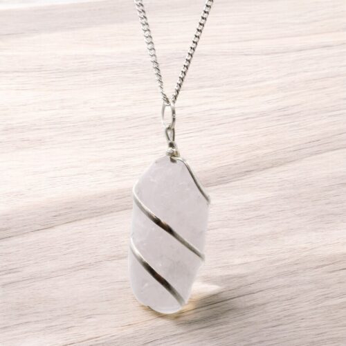 Collana a Spirale - Quarzo Rosa Grezzo