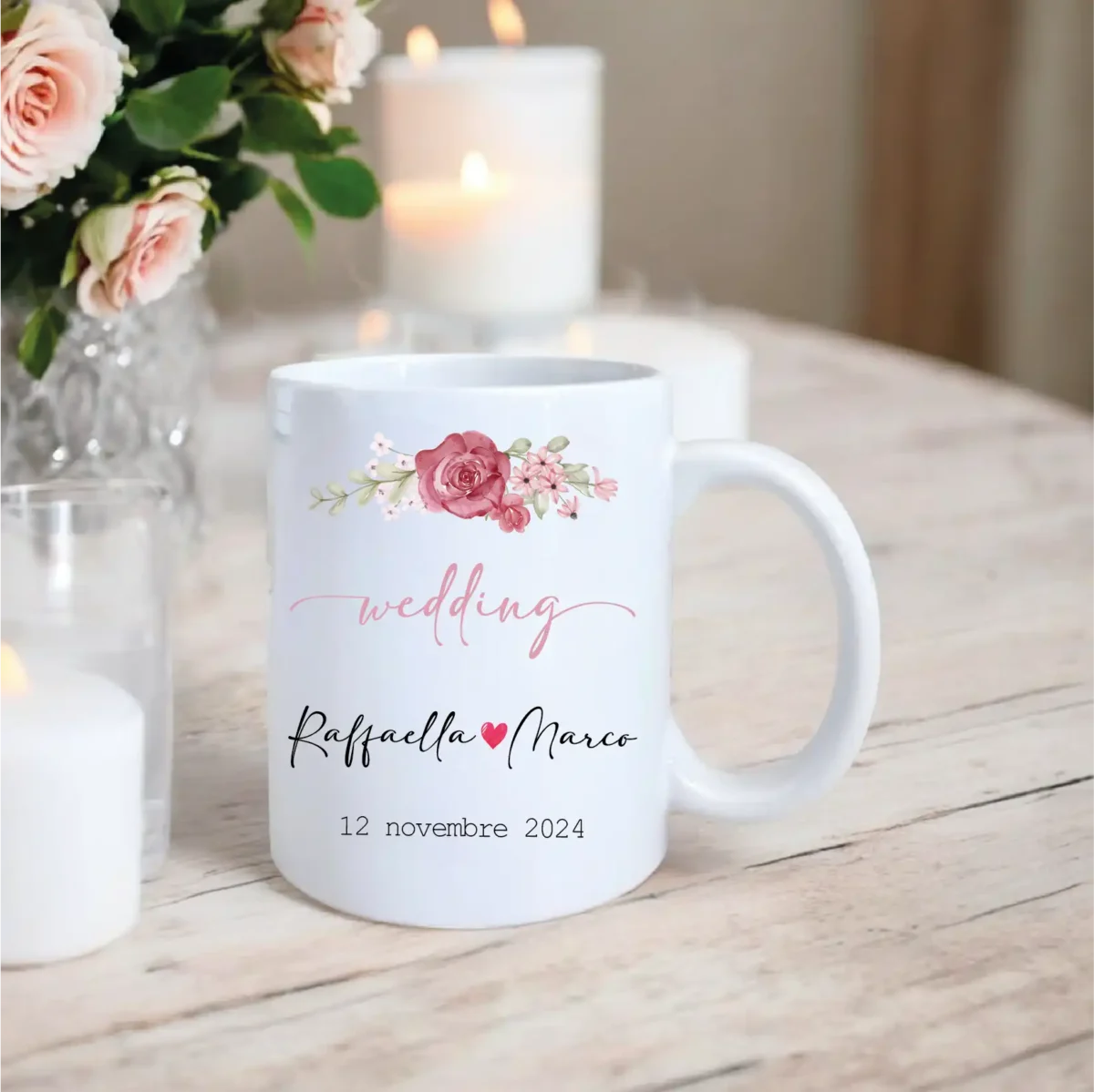 Tazza Matrimonio Bomboniera Personalizzata