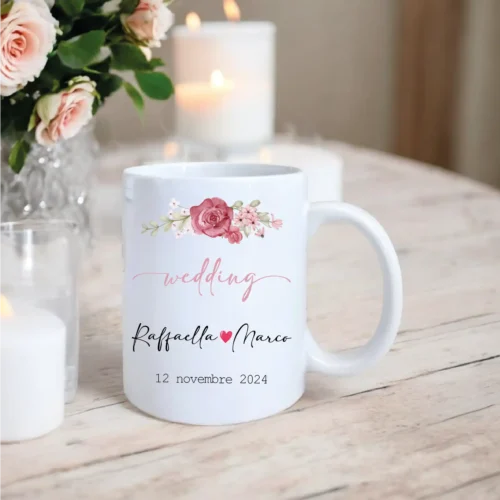 Tazza Matrimonio Bomboniera Personalizzata