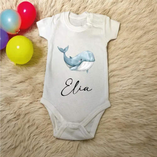 Body Neonato 0-6 Mesi con Nome e Disegno Personalizzato