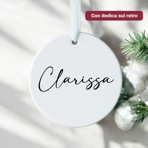 Ornamento con Nome e Frase Personalizzato