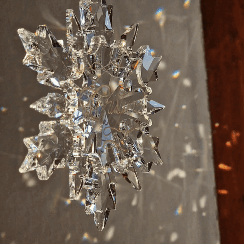 Ornamento Prestige Fiocco di Neve in Cristallo Personalizzabile