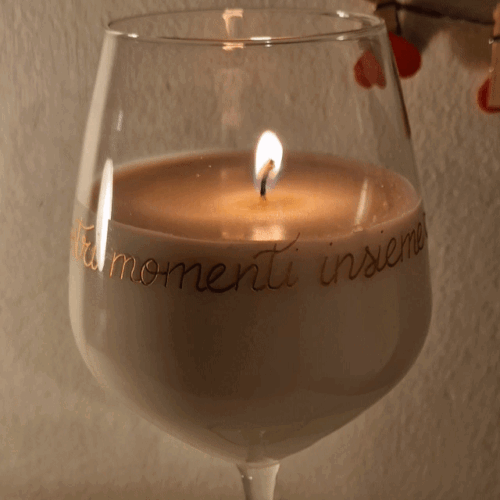 Calice Candela con Messaggio Segreto Personalizzato