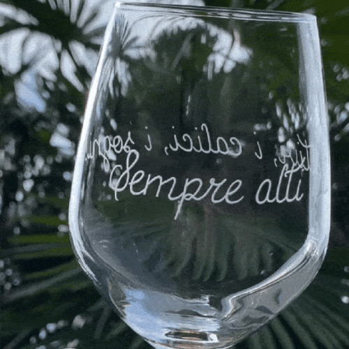 Calice "Sempre Alti gli Obiettivi, i Calici, i Sogni!"