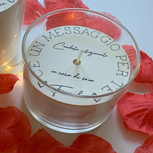 Bicchiere Acqua 25,5cl Candela con Messaggio Segreto Personalizzato