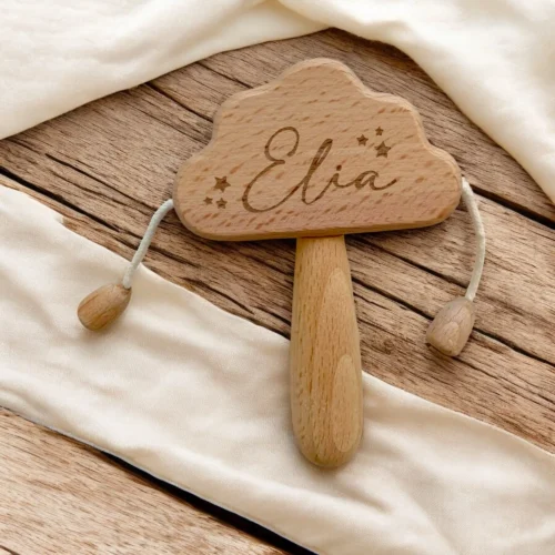 Sonaglio Nuvola in Legno Personalizzabile