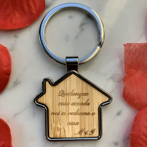 Portachiavi Casa in Legno Personalizzabile