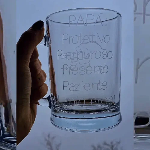 Boccale Birra "Papà: Protettivo Premuroso Presente Paziente..."