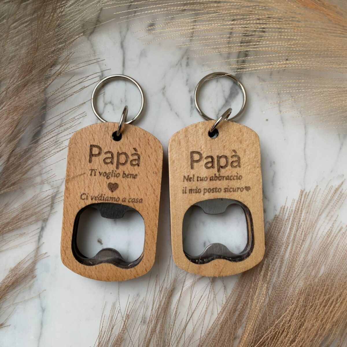 Apribottiglie Portachiavi in Legno Personalizzato