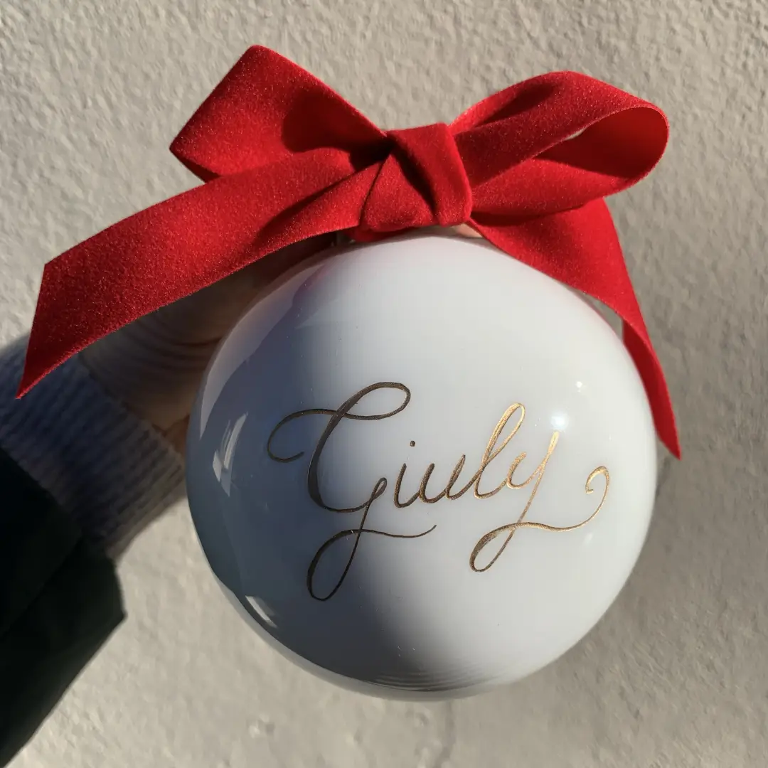 Pallina di Natale Bianca - immagine 2