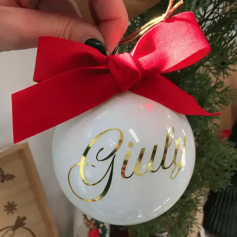 Pallina di Natale Bianca - immagine 3